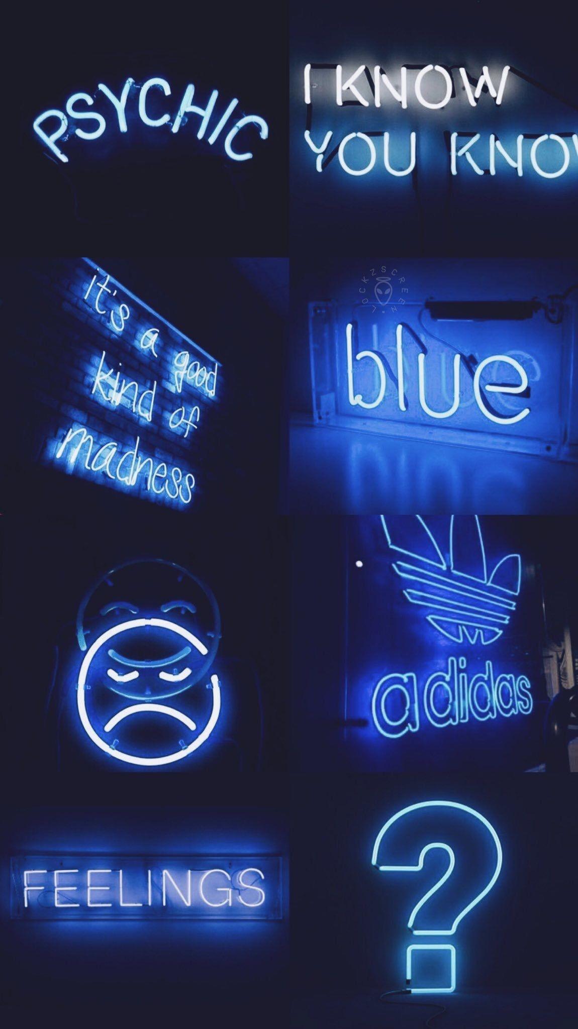 Blue Neon Wallpaper