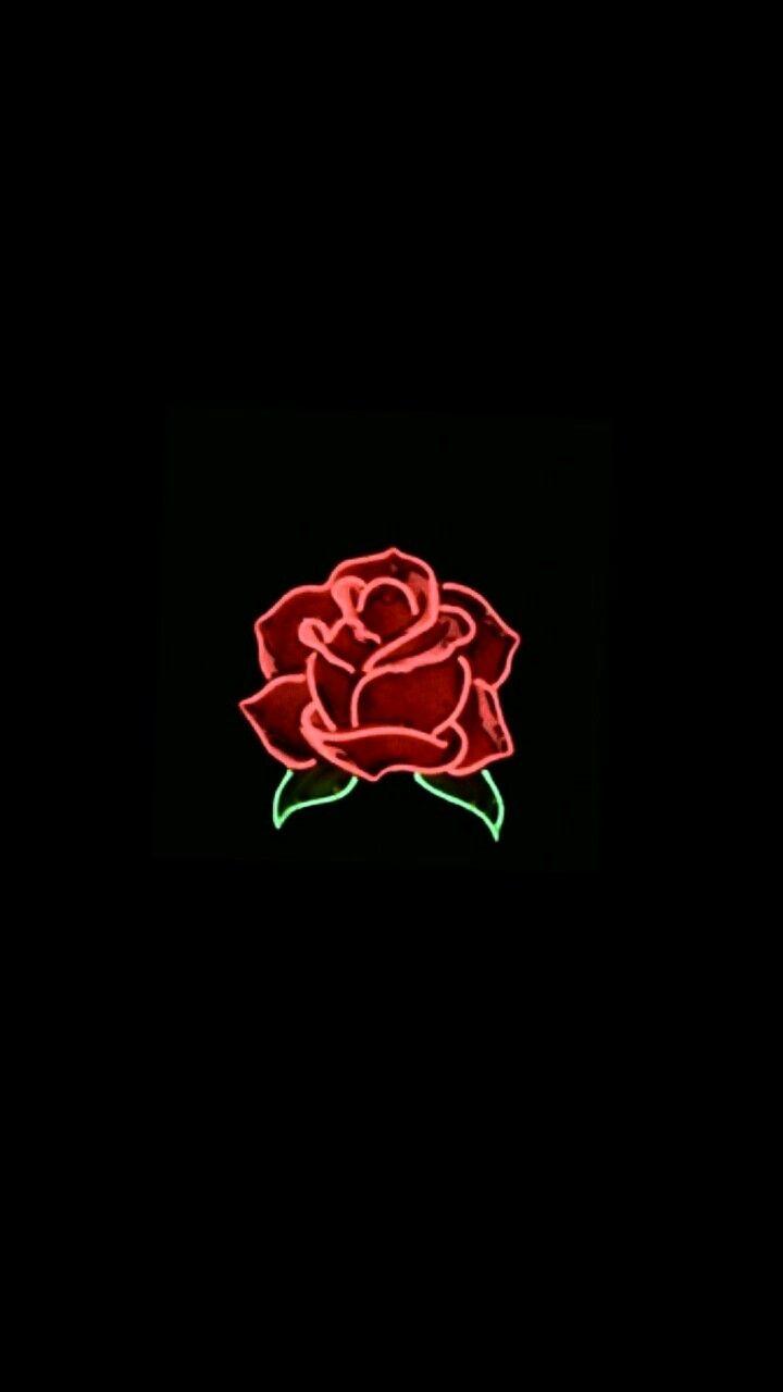 Neon Rose Wallpaper Group , Download for free