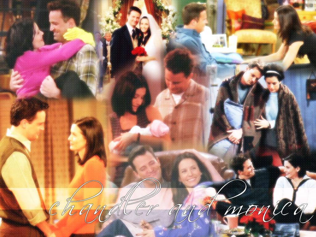 Monica & Chandler (Friends) and Chandler Wallpaper