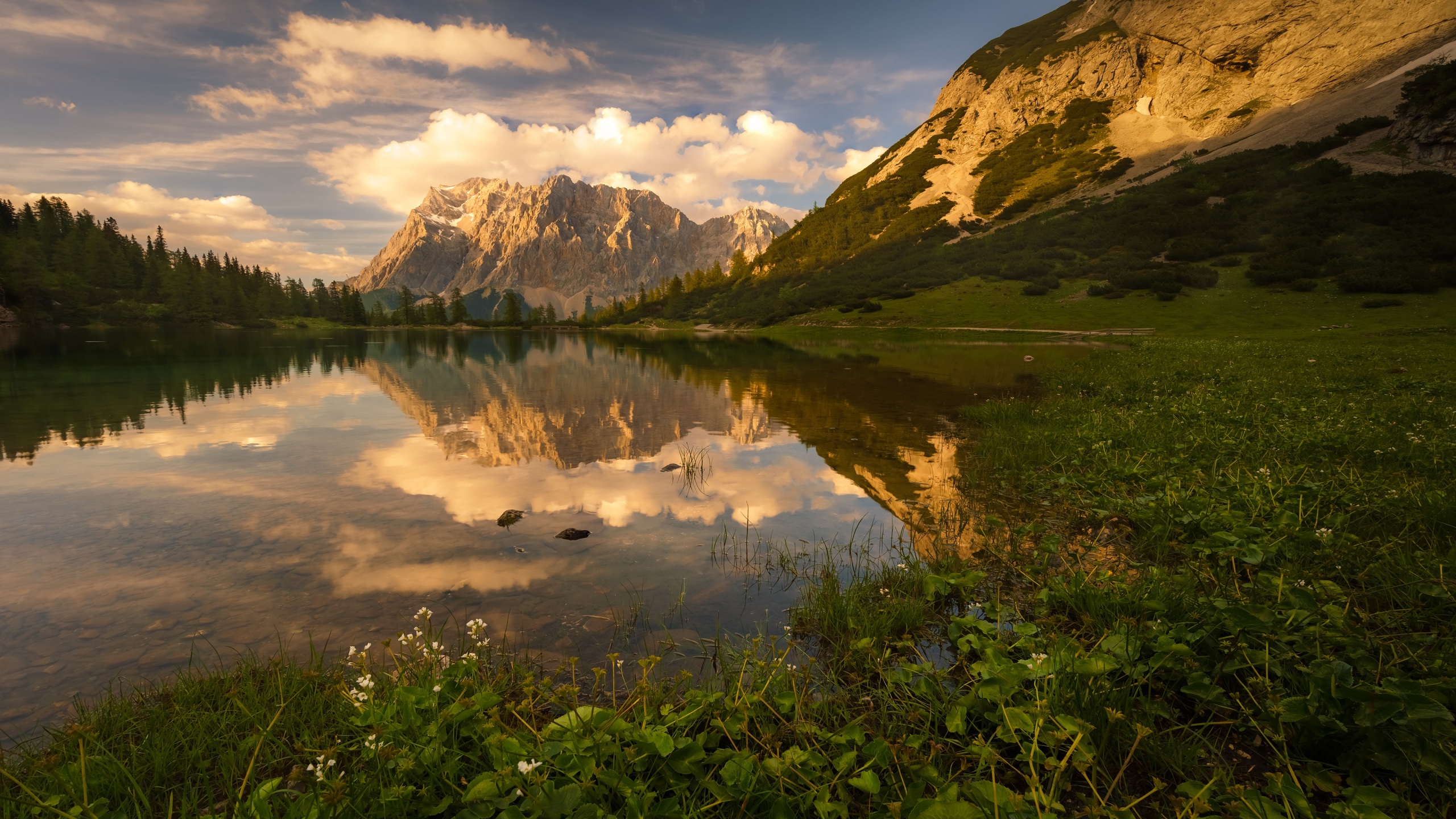 Picture Nature Mountains Lake Scenery reflected 2560x1440
