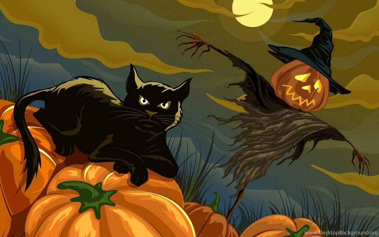 Halloween Cat Wallpaper Group , Download for free
