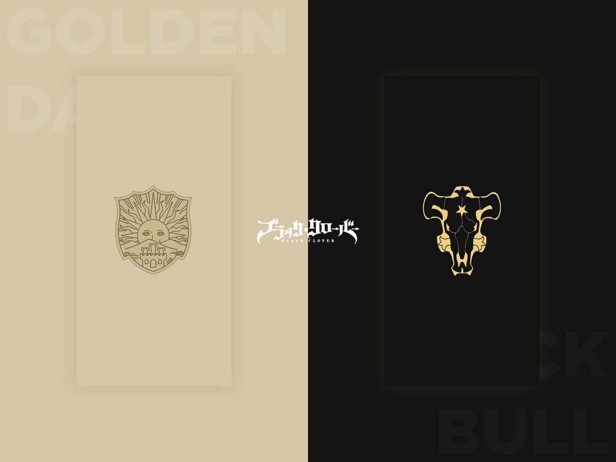 Golden Dawn & Black Bull Logo Clover Wallpaper