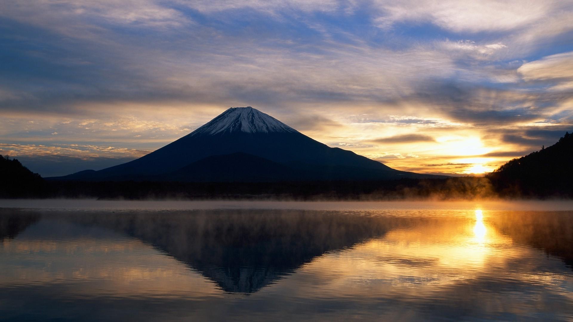 1920x1080 landscape sunrise sunlight mountain japan