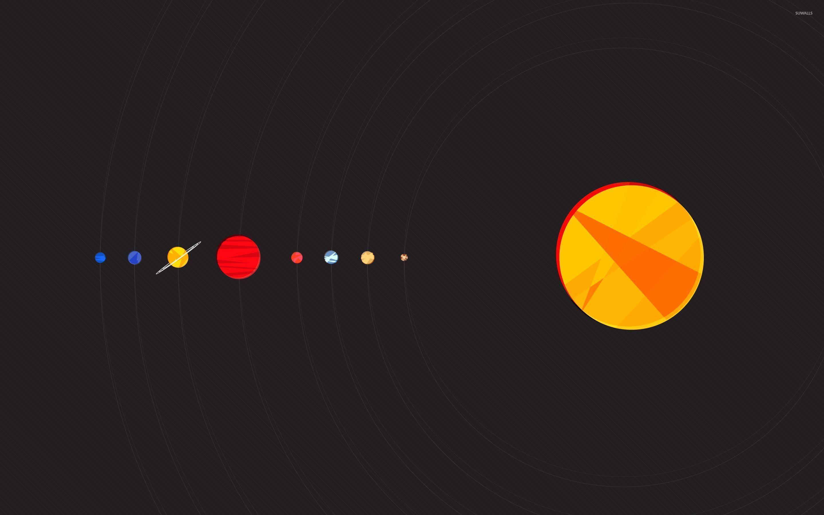 Minimal Solar System Wallpapers Wallpaper Cave