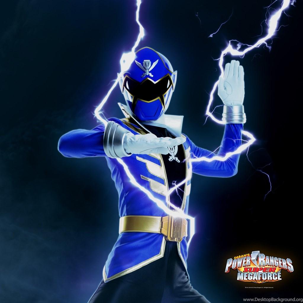 Power Rangers Wallpaper: Super Megaforce Blue Desktop Background