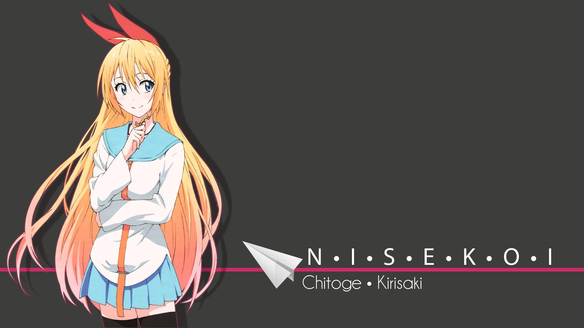 Chitoge Kirisaki, anime, anime girls, blonde, long hair HD