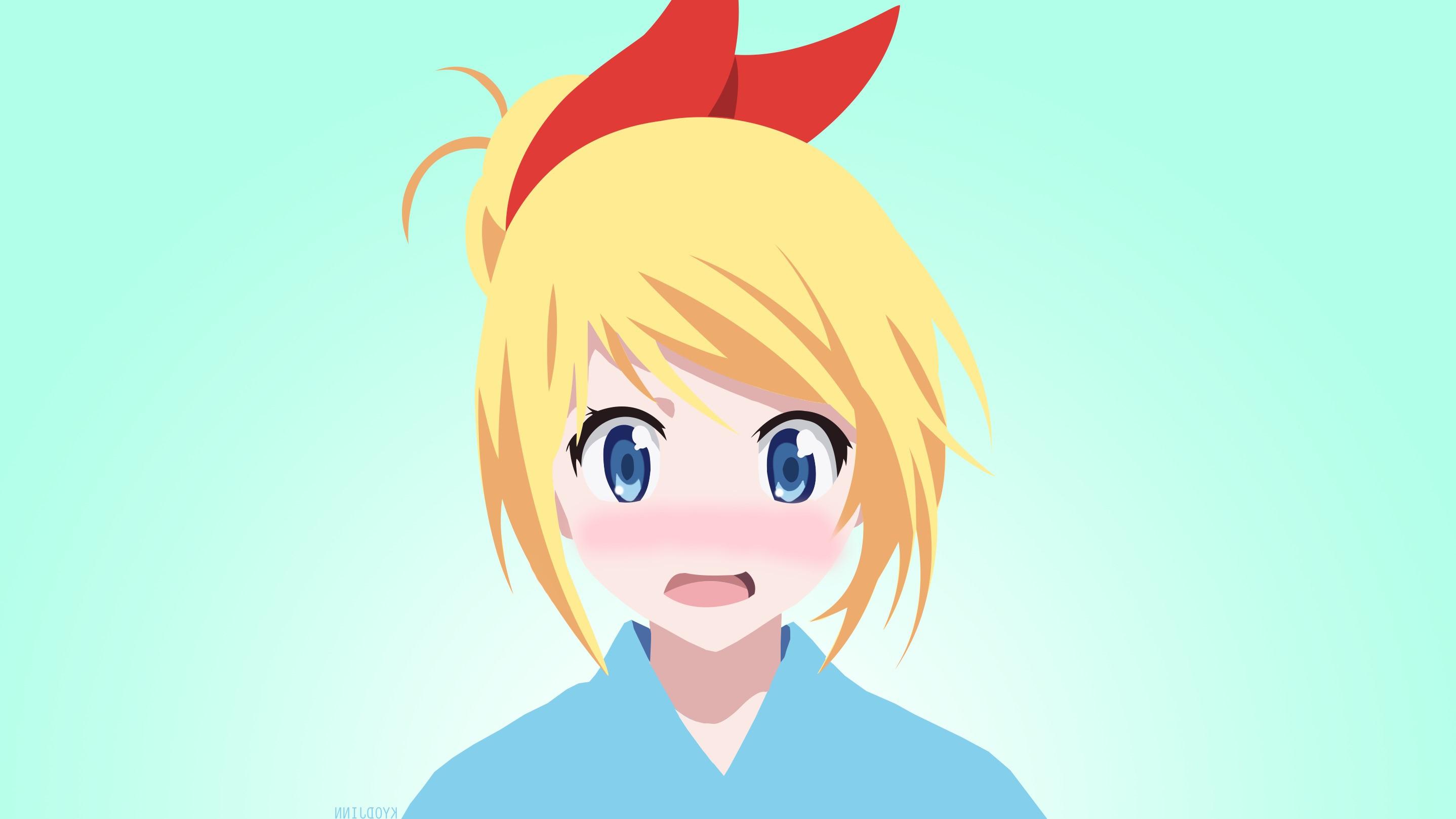 anime kirisaki chitoge blushing anime girls anime