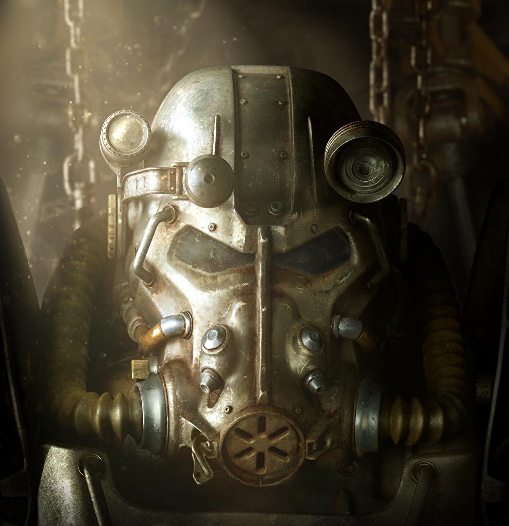 Wallpaper Fallout 4 Armor Helmet Warriors Power Armor