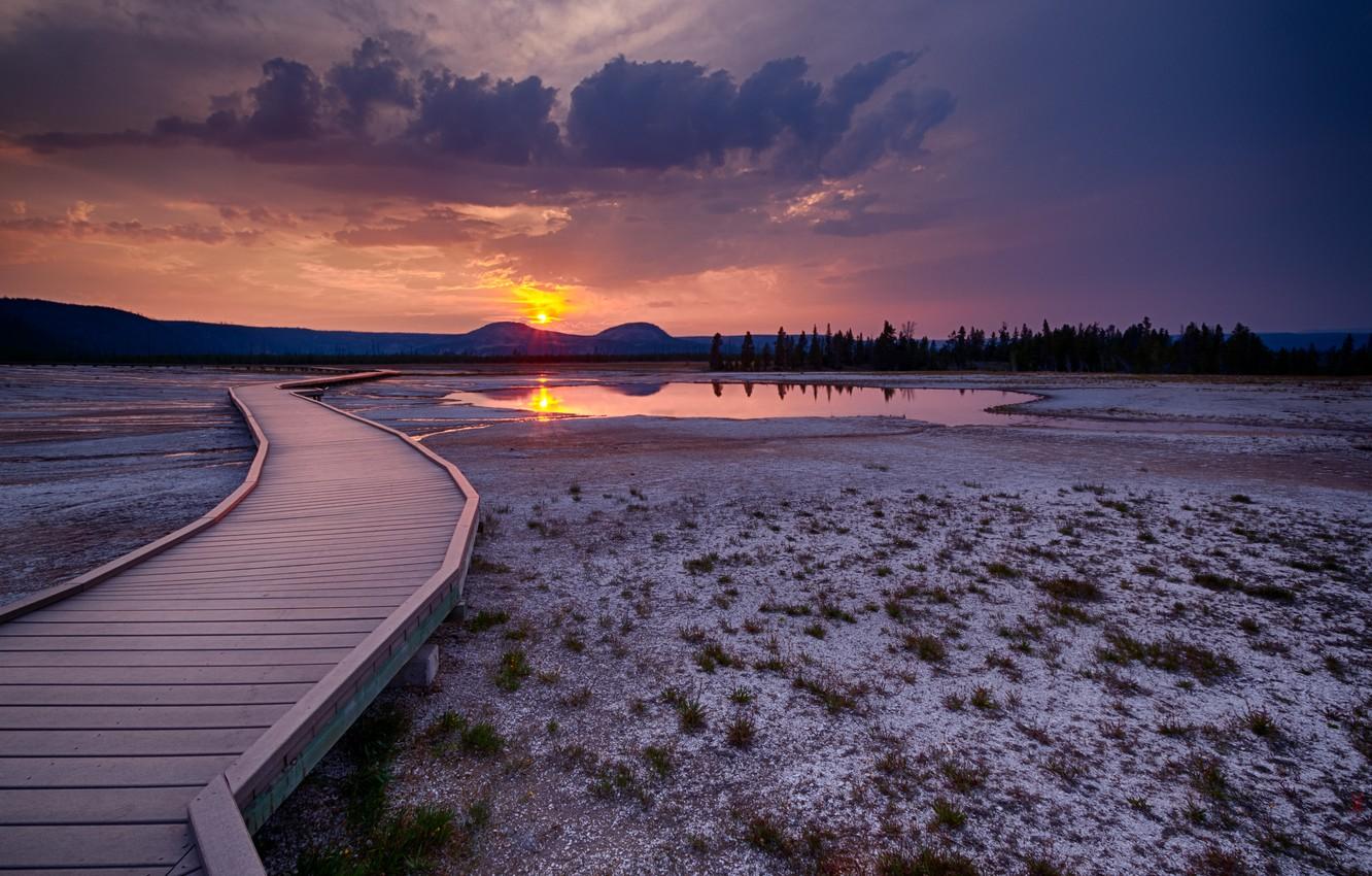 Wallpaper USA, Wyoming, Montana, Grand prismatic spring
