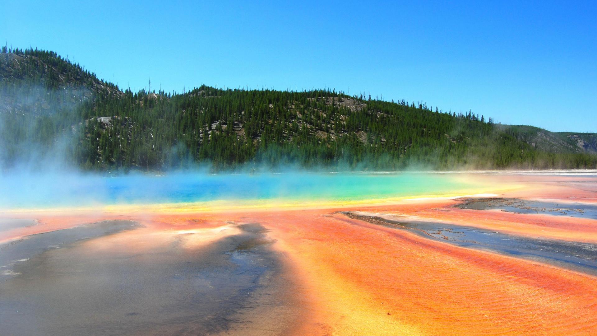 Download 1920x1080 Wallpapers Grand Prismatic Spring , Full 