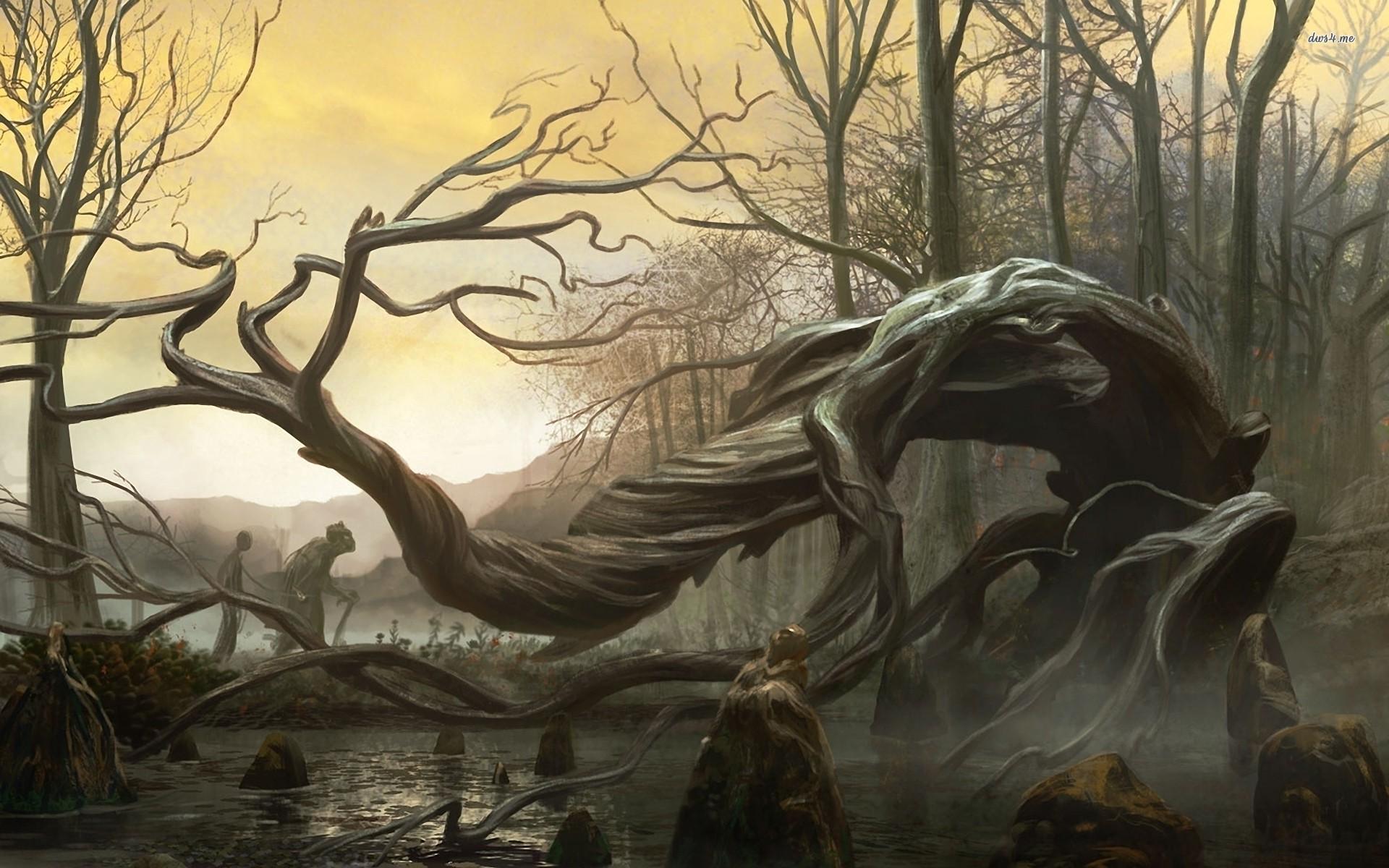 Spooky swamp wallpaper wallpaper