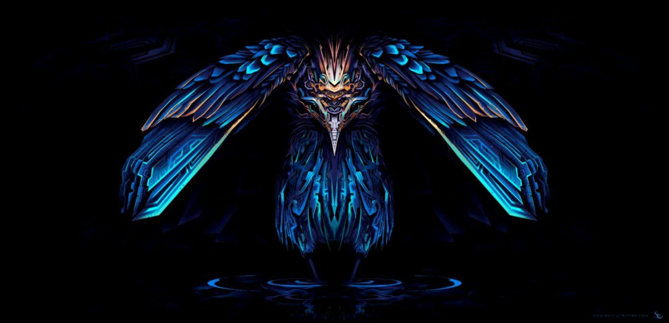 Dark Blue Ubuntu Wallpaper