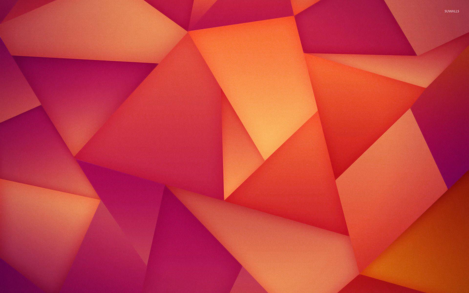 Orange Polygon Wallpaper Free Orange Polygon