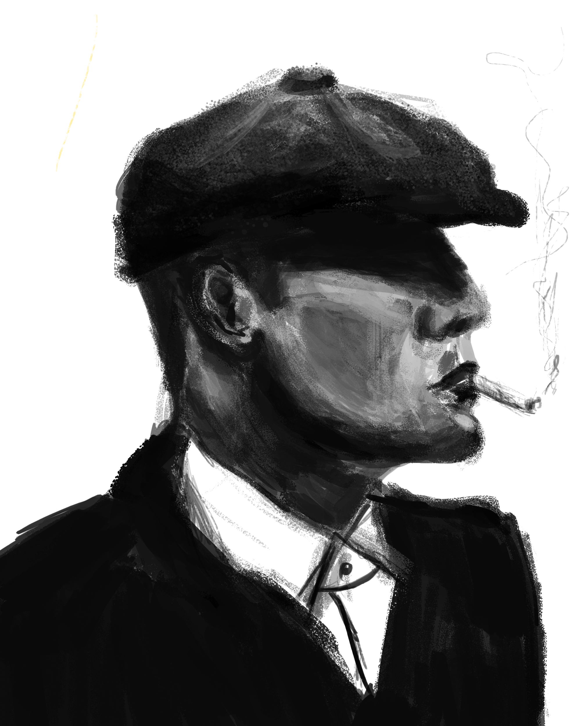 Tommy Shelby from Peaky Blinders, Digital Painting