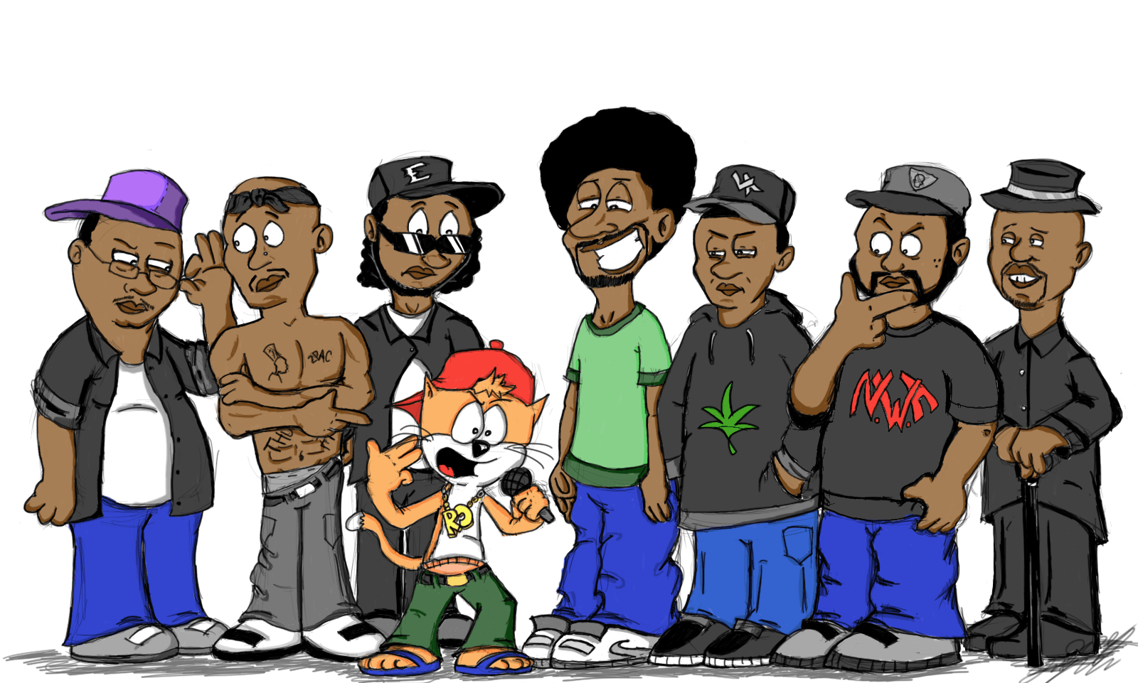 Rappers cartoon wallpaper