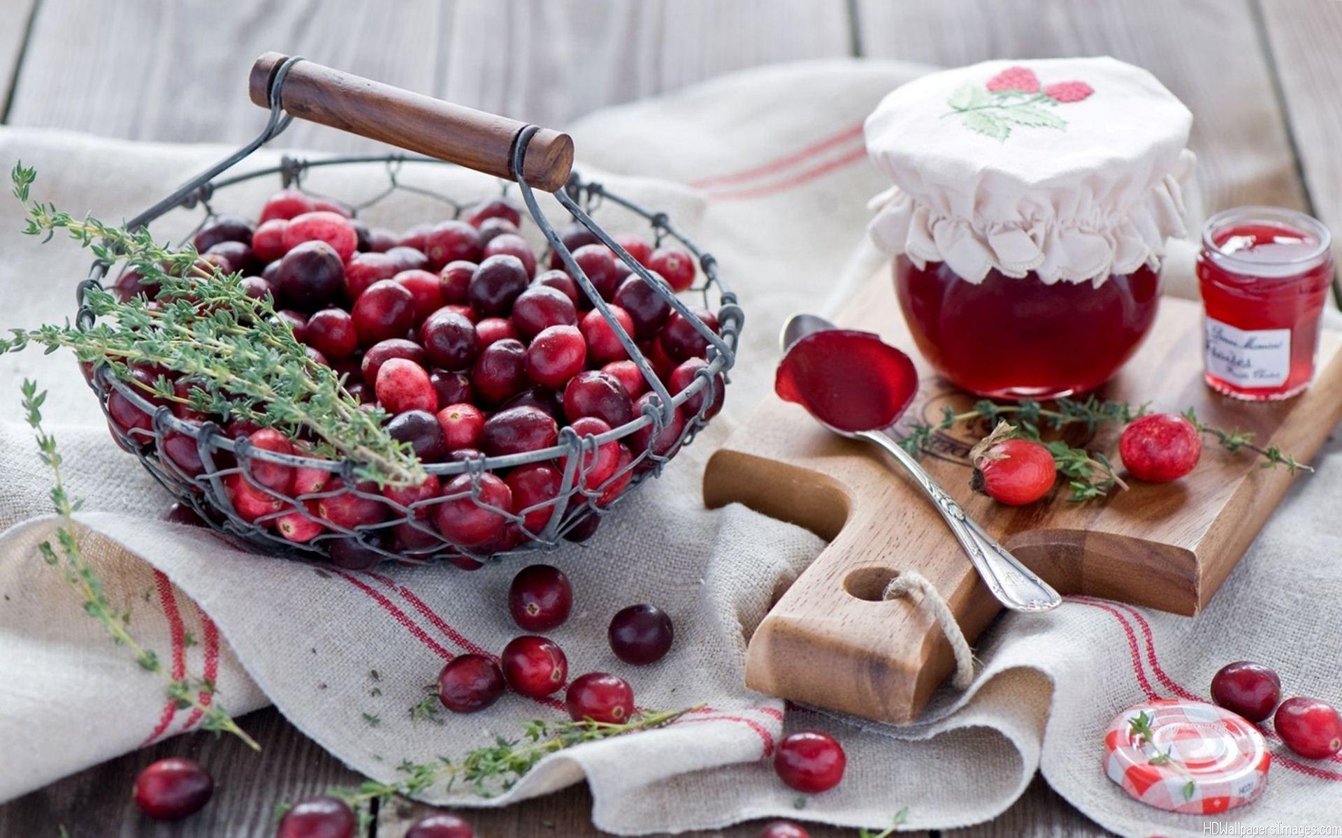 Red Cranberries In Plate Image. HD Wallpaper Image