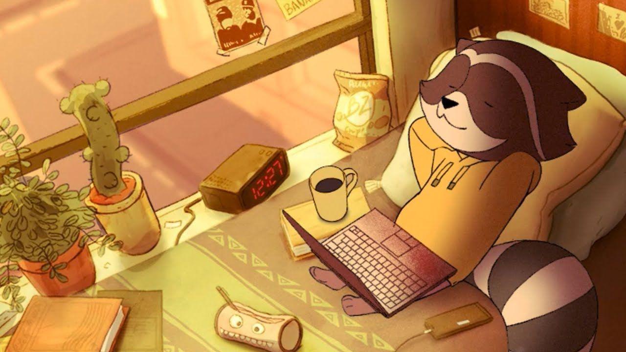 Wallpaper Chillhop Raccoon - Lo Fi Hip Hop Gifs Search | Search & Share ...