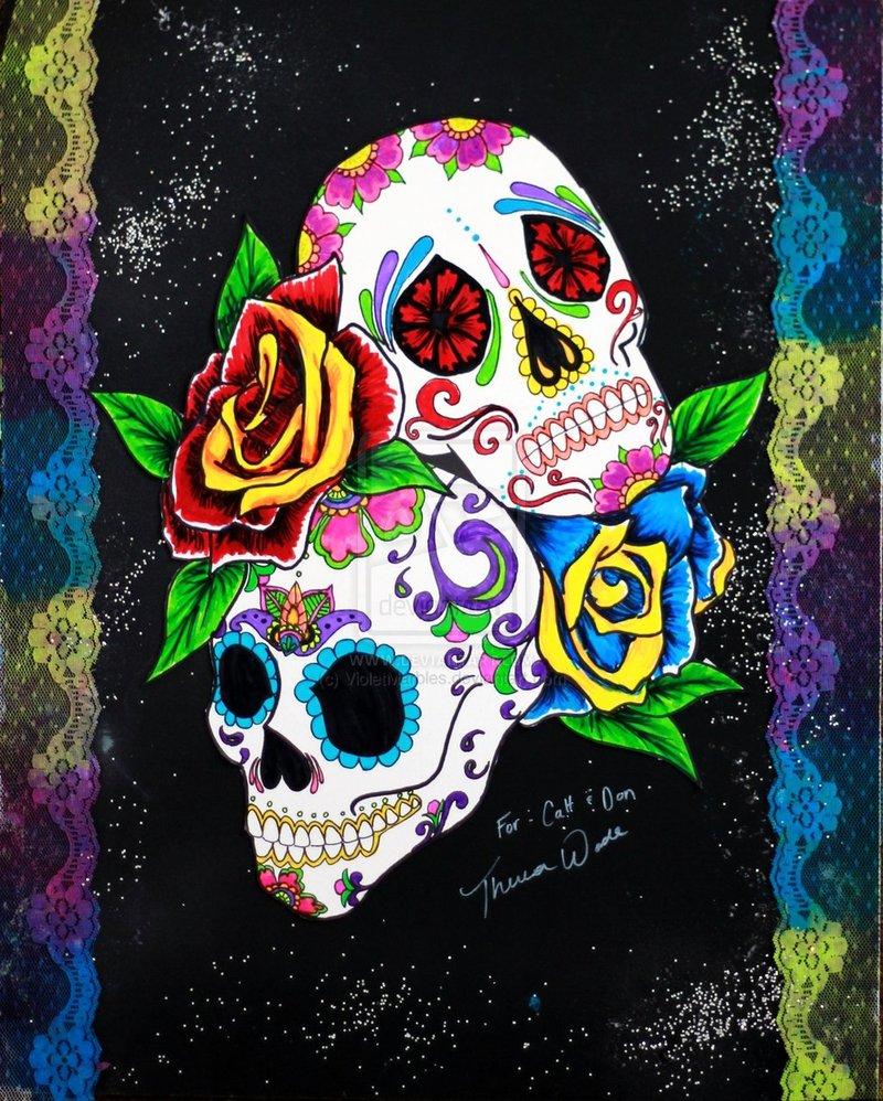 Download Day Of The Dead Skull Wallpaper, HD Background