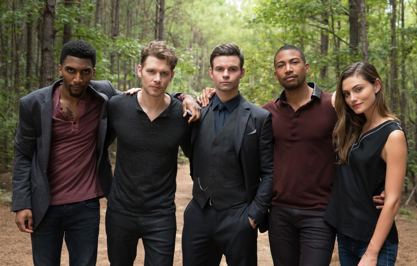 Wallpaper forest, actors, men, Joseph Morgan, Joseph Morgan, Phoebe Tonkin, Phoebe Tonkin, Daniel Gillies, Charles Michael Davis, The Originals image for desktop, section фильмы