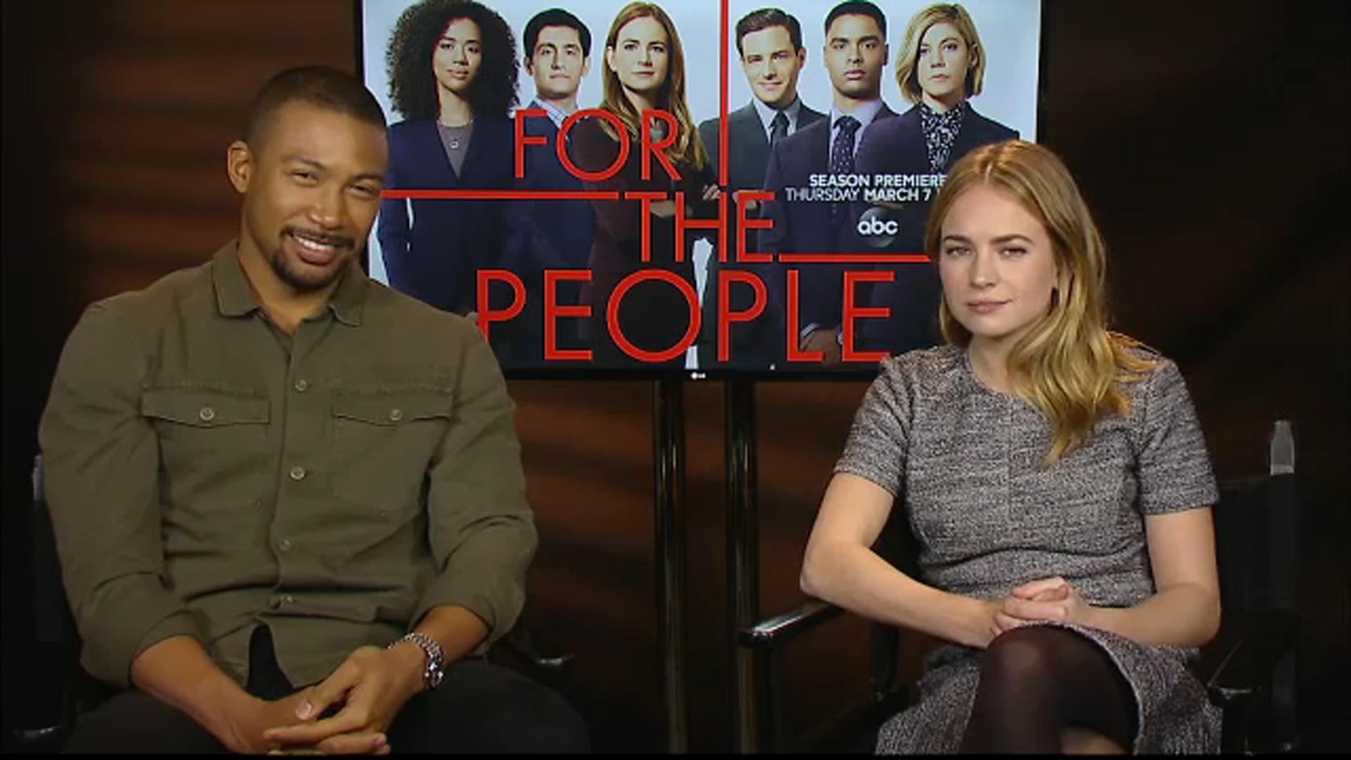 Britt Robertson, Charles Michael Davis talk season 2 of 'For the People'
