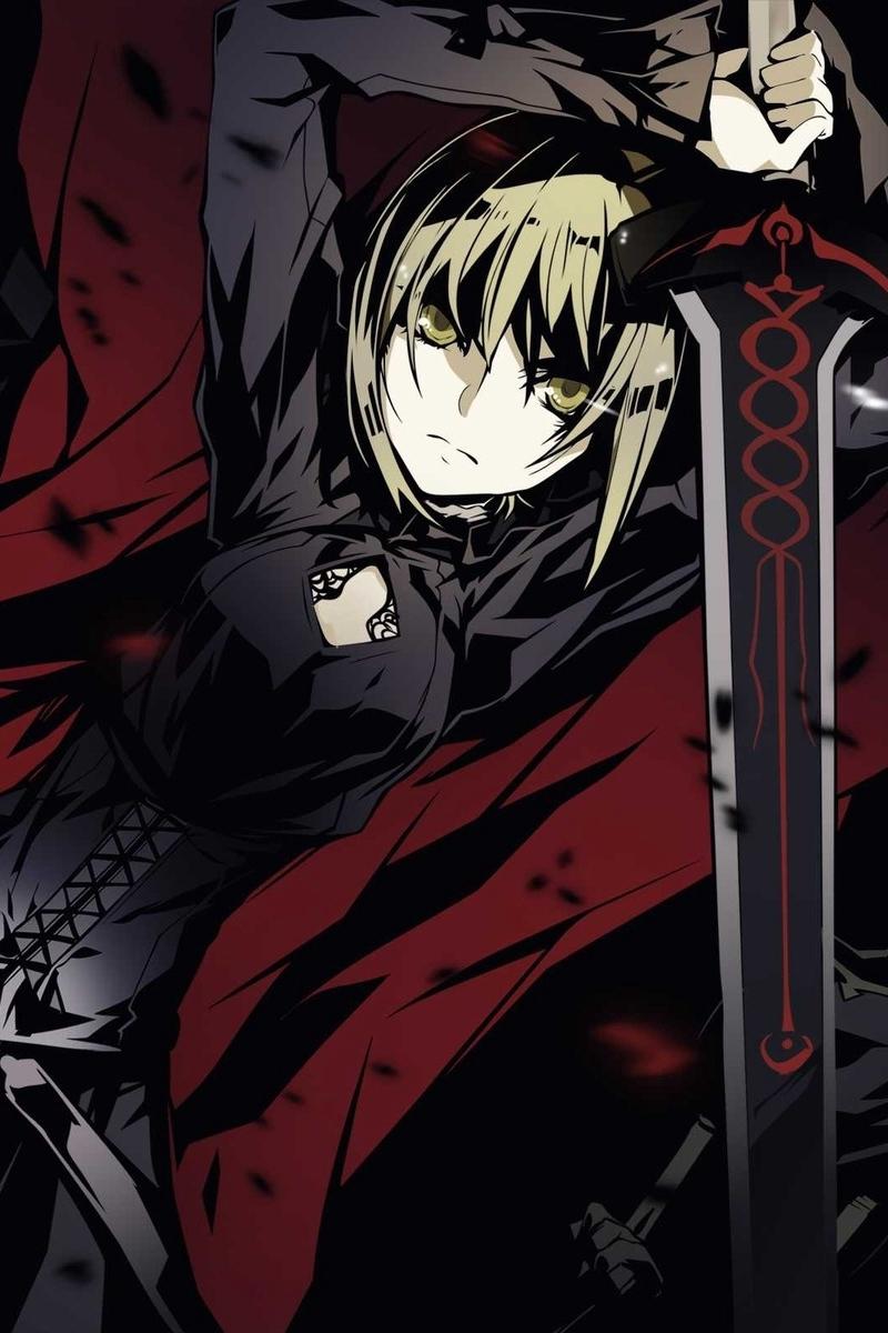 Download wallpaper 800x1200 fate stay night saber alter