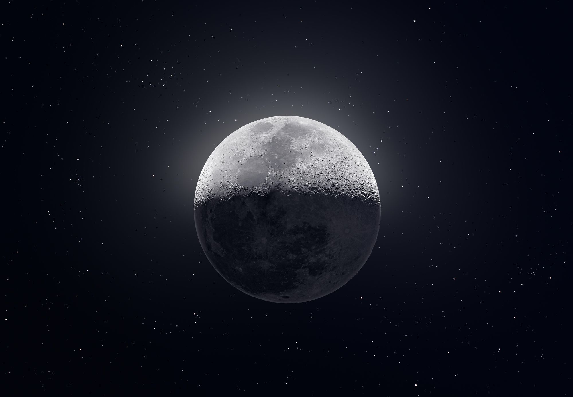 Pixel Art Moon Background