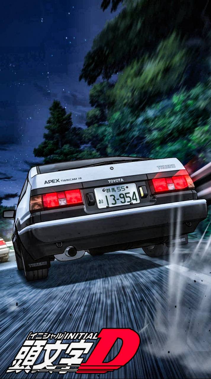 Download Initial D Phone Anime Couple Kiss Wallpaper | Wallpapers.com