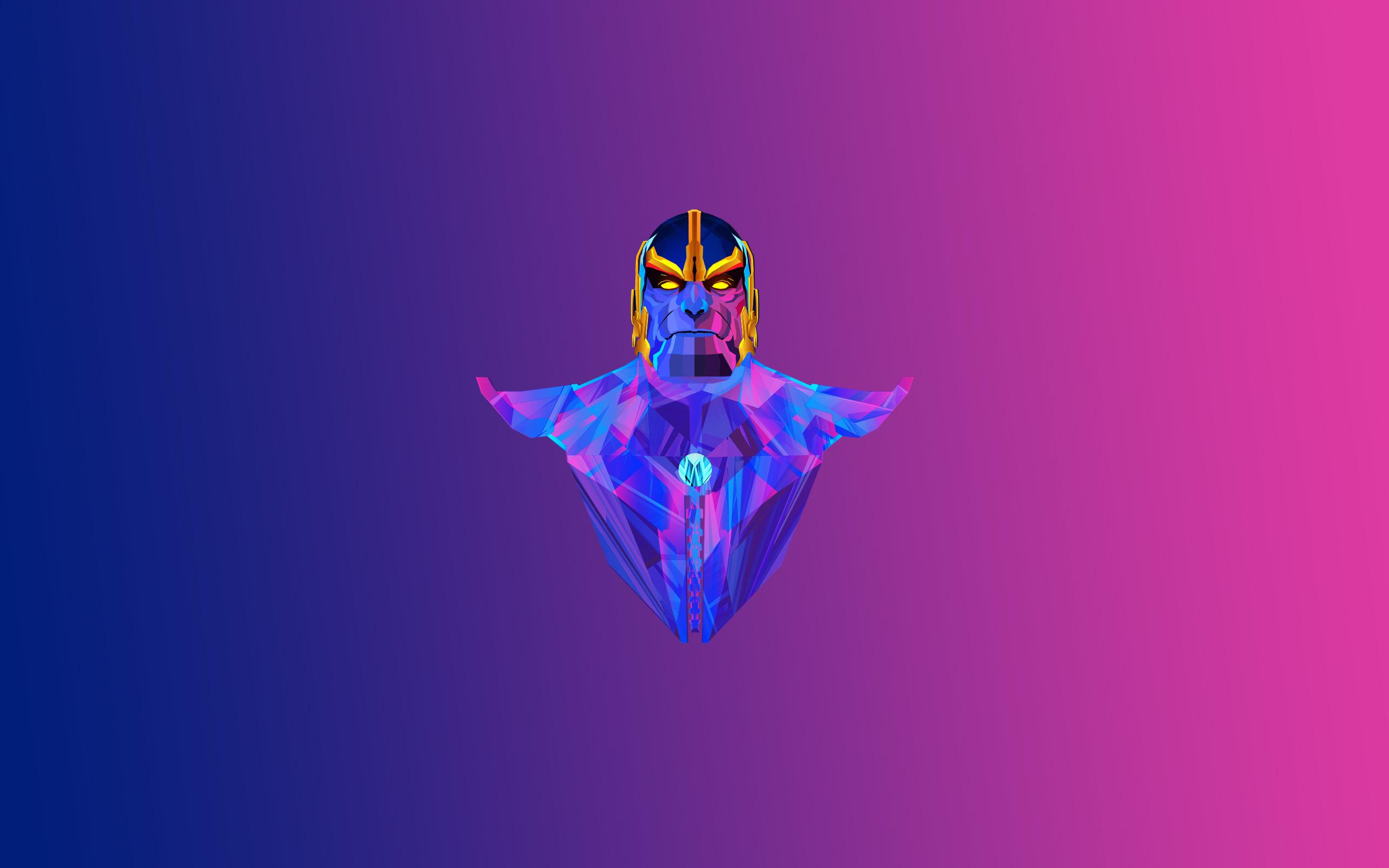 Thanos Colorful Minimalism, HD Superheroes, 4k Wallpaper