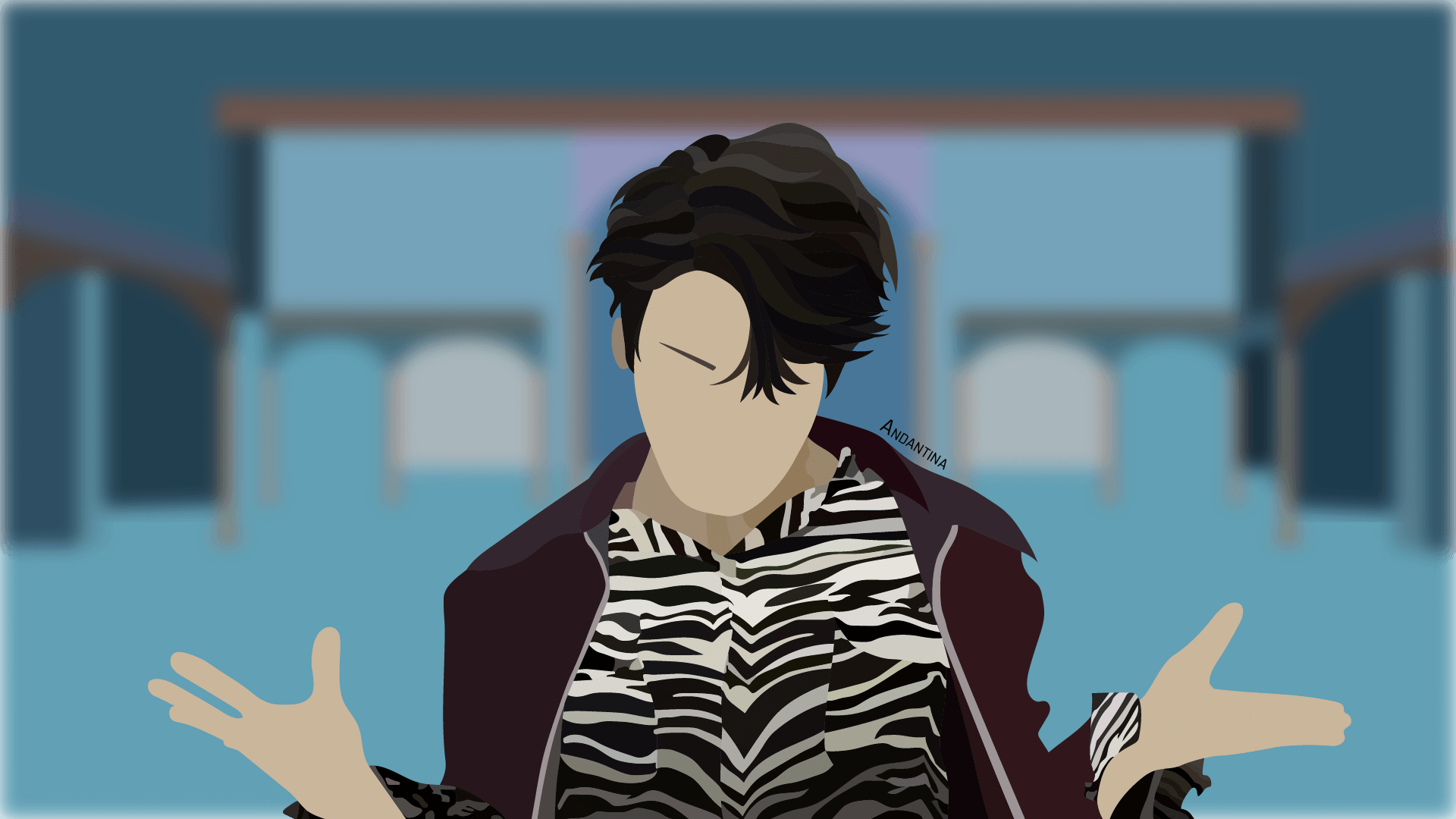 Vector art of Jungkook from Fake Love