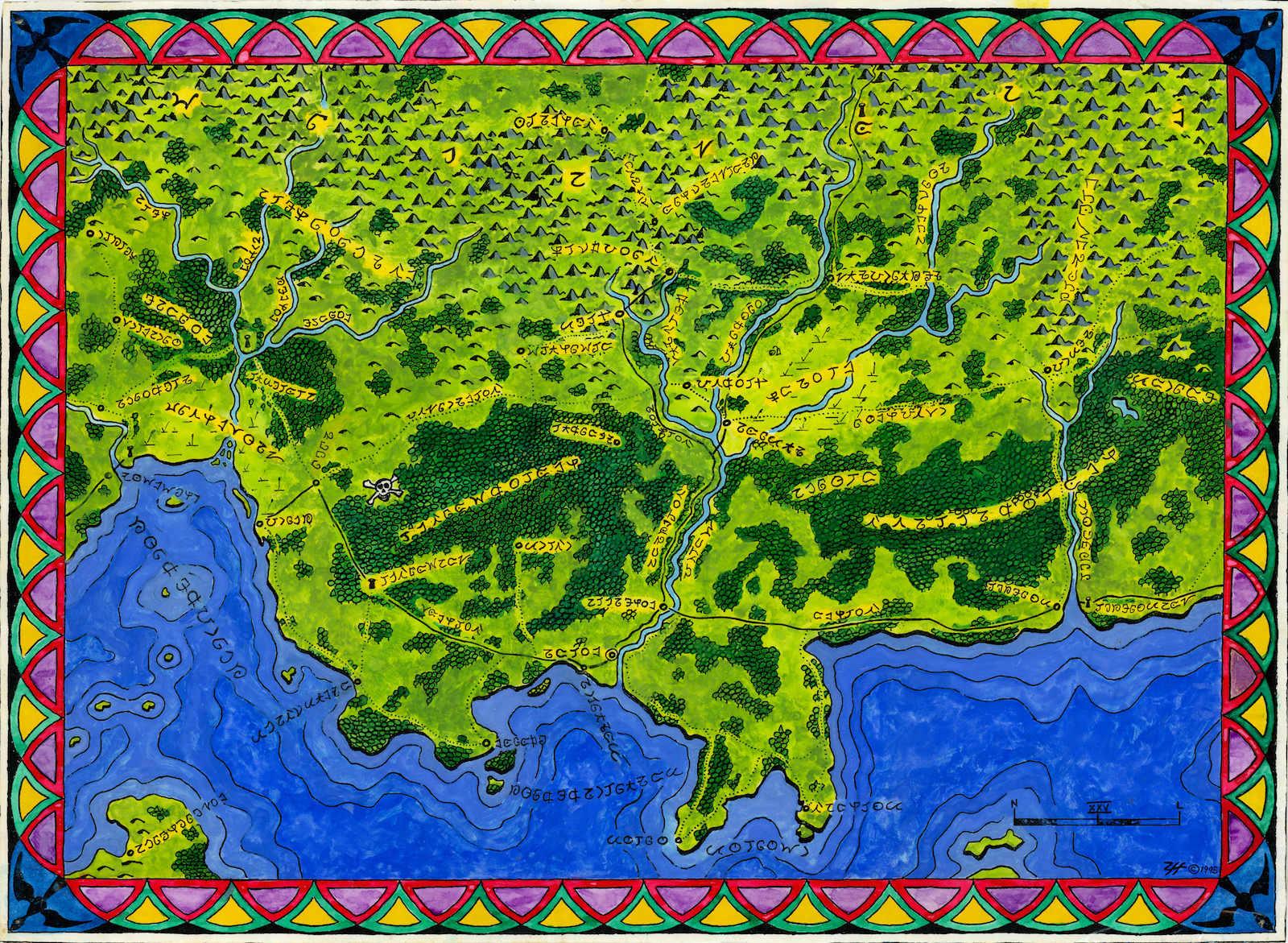 Vintage D&D Dungeons and Dragons Maps Poster Karameikos