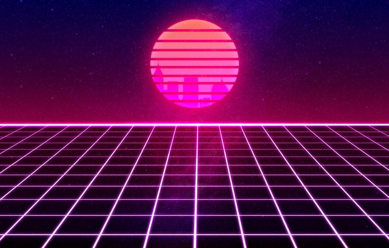 Wallpaper The sun, Music, Space, Star, 80s, Neon, 80's, Synth