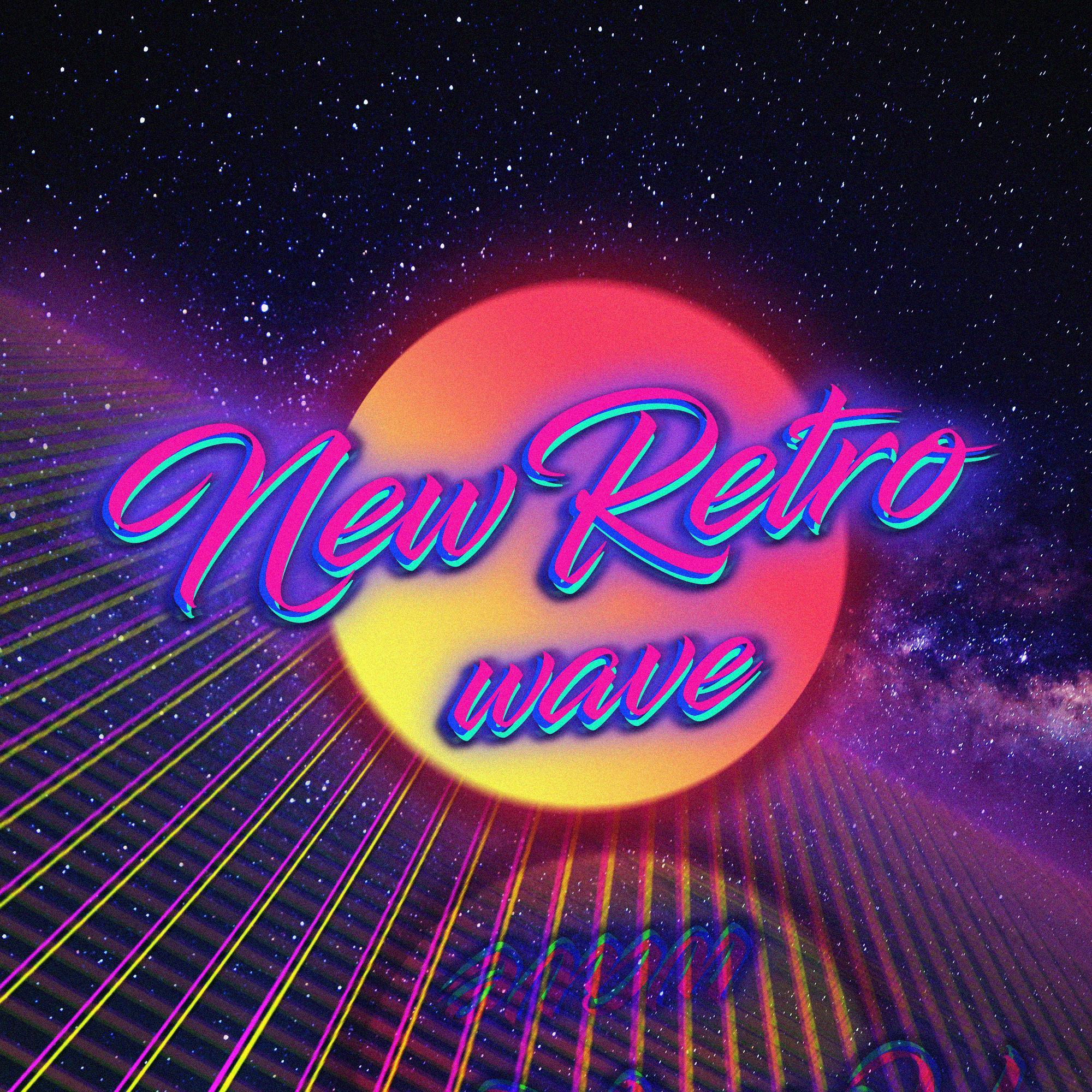 Retro style, New Retro Wave, 1980s, Digital art, Neon