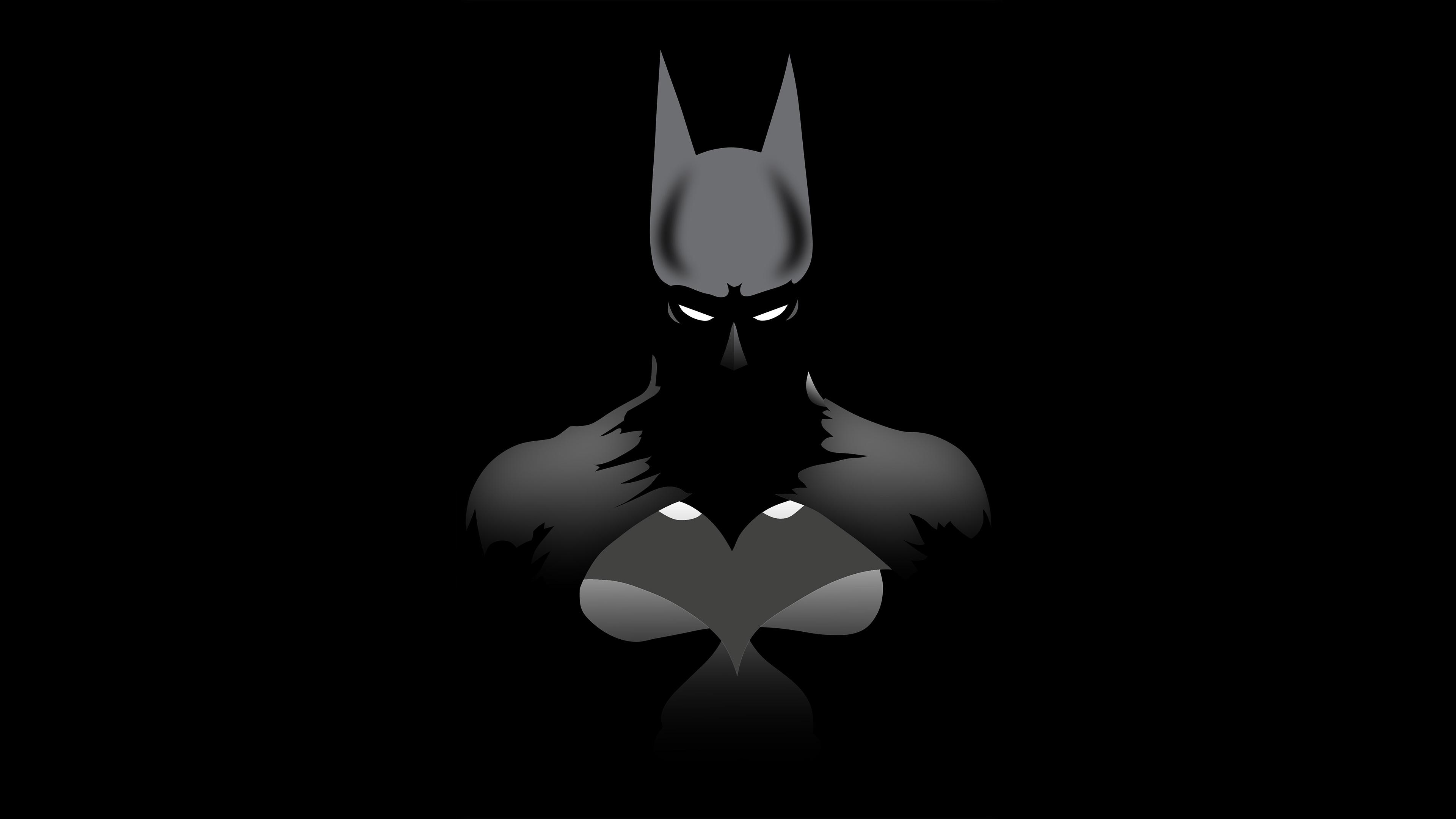 Dark Knight Minimalism 4k, HD Superheroes, 4k Wallpaper