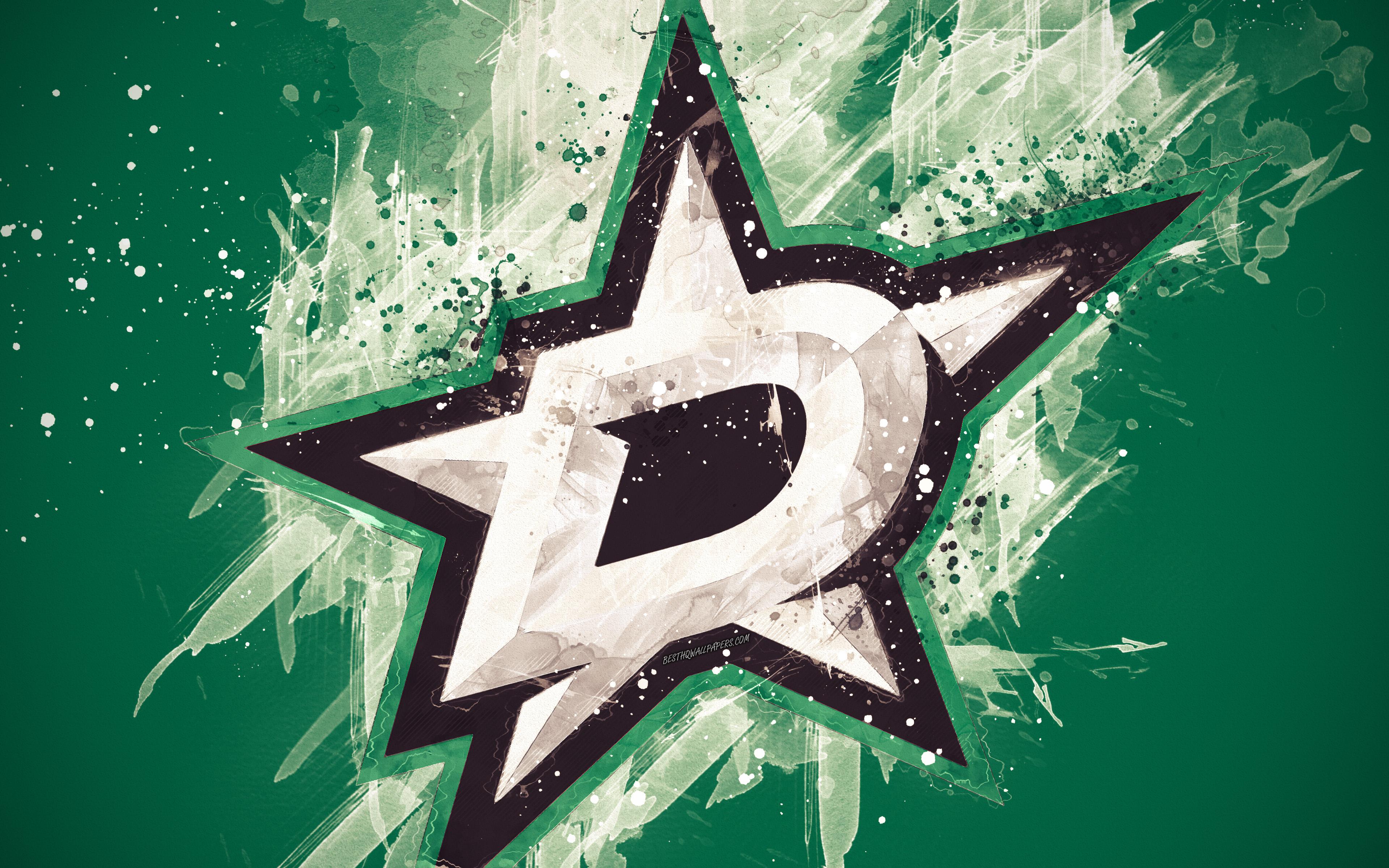 Download wallpaper Dallas Stars, 4k, grunge art, American hockey