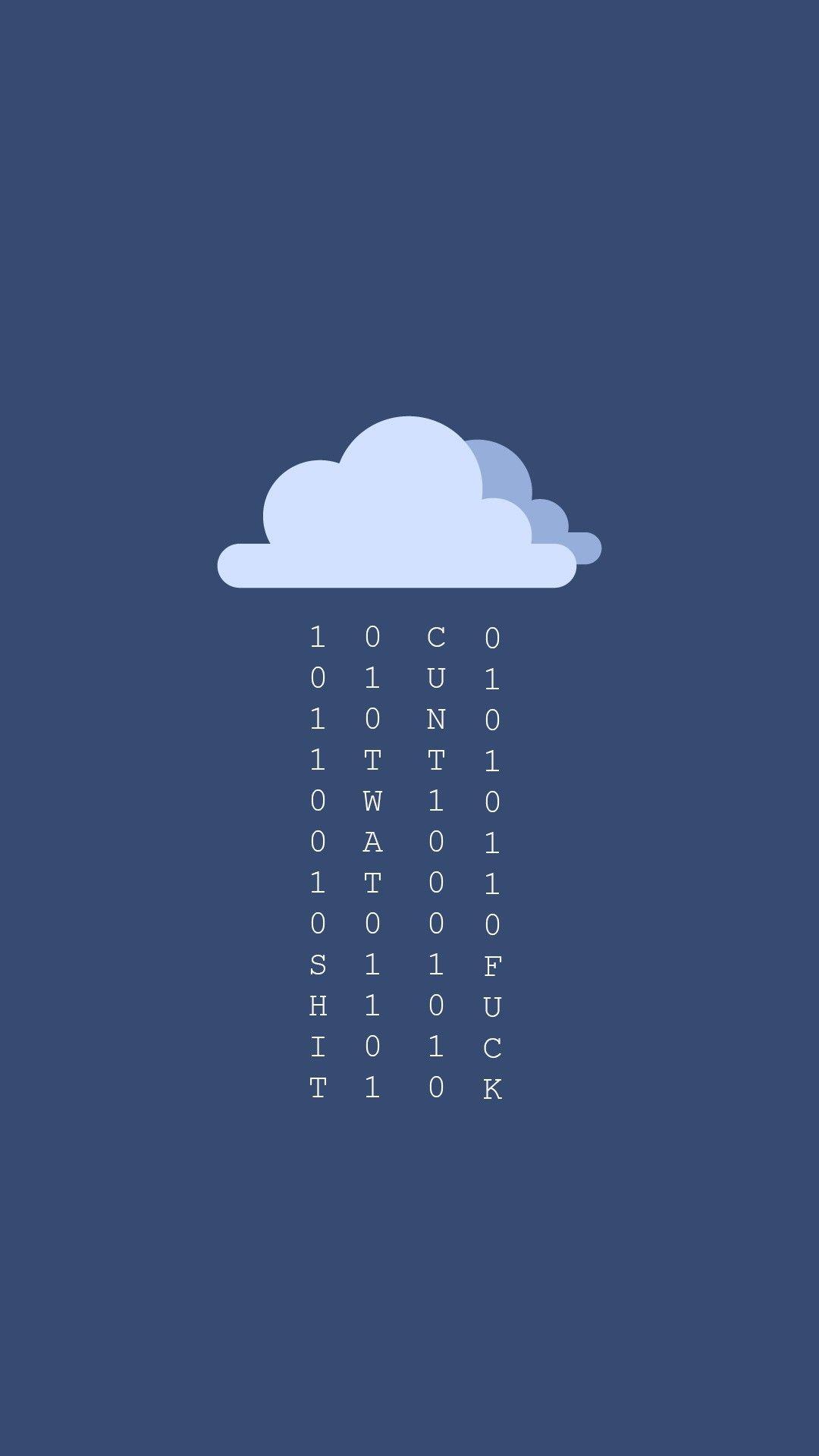 Minimal Cloud Typography Smartphone Wallpaper and Lockscreen