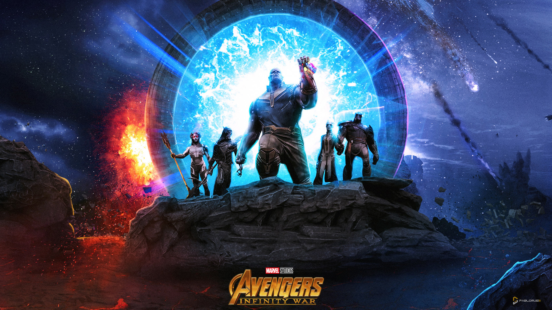 Thanos The Black Order Endgame Wallpaper 4k, HD