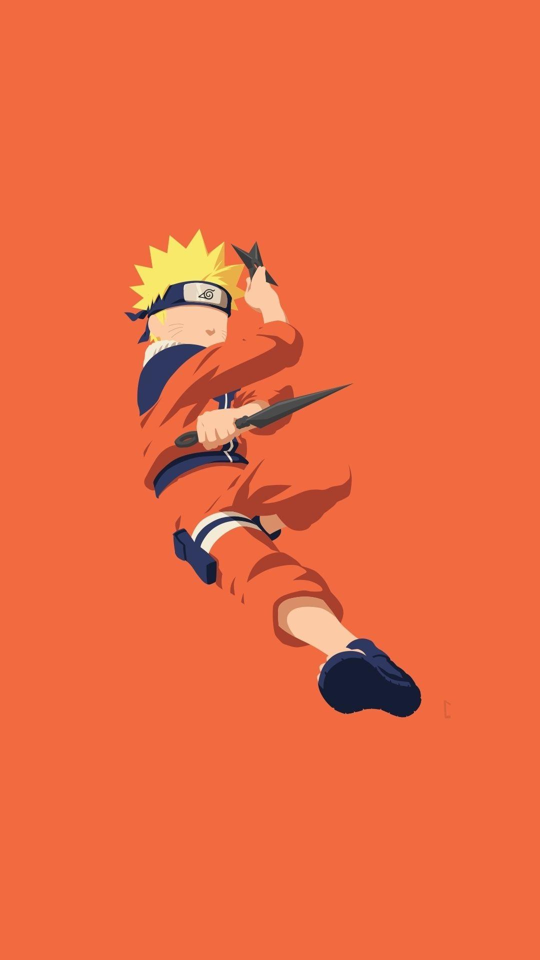 Minimal, Naruto Uzumaki, art, 1080x1920 wallpapers