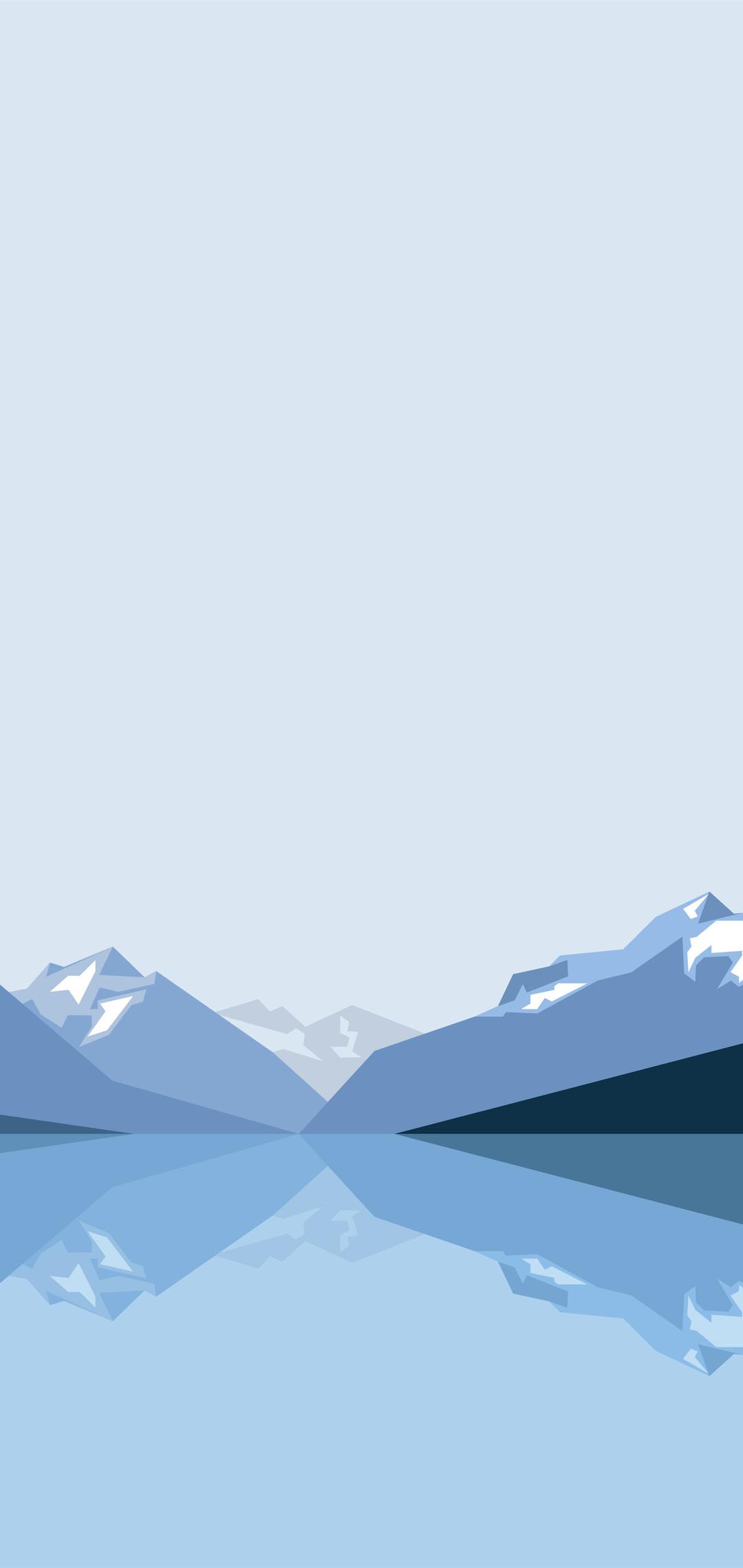 Minimalist Blue Mountains 8k One Plus 6, Huawei p20