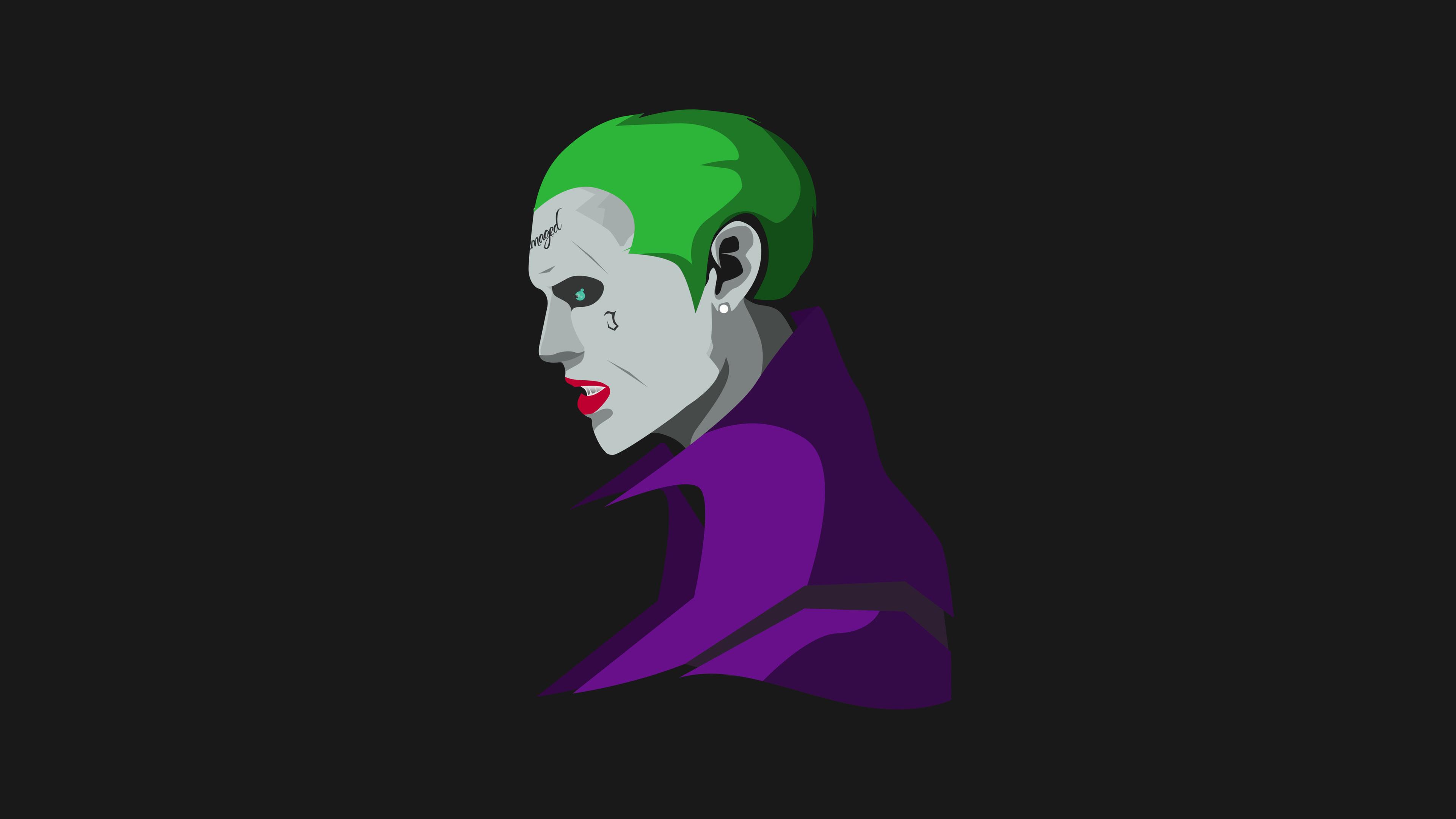 Wallpaper 4k Suicide Squad Joker Minimalism 4k Wallpaper