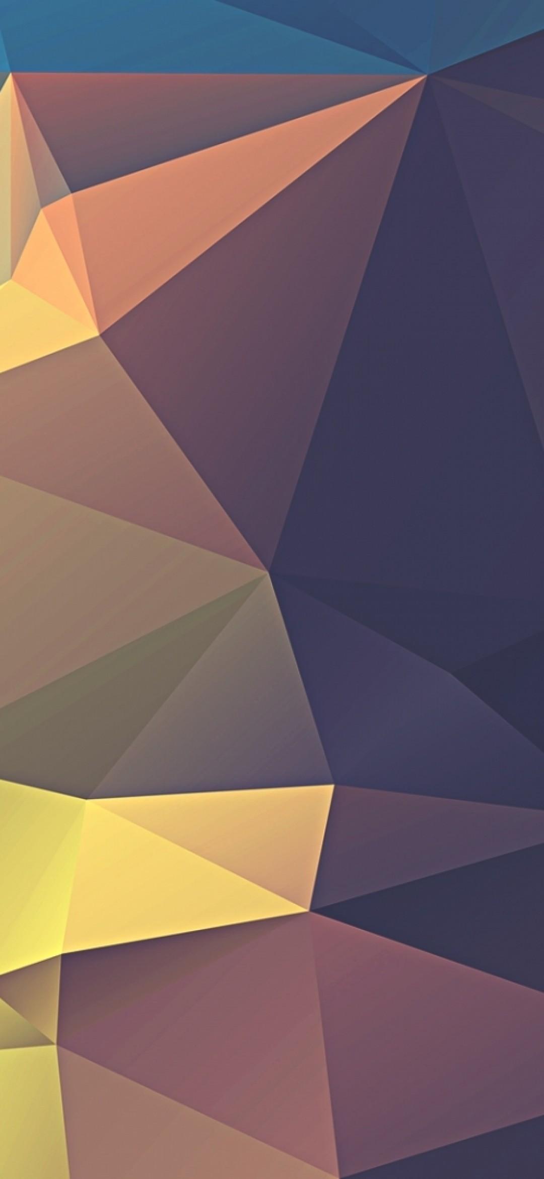 Download 1080x2340 Low Poly, Triangles, Texture, Minimalism