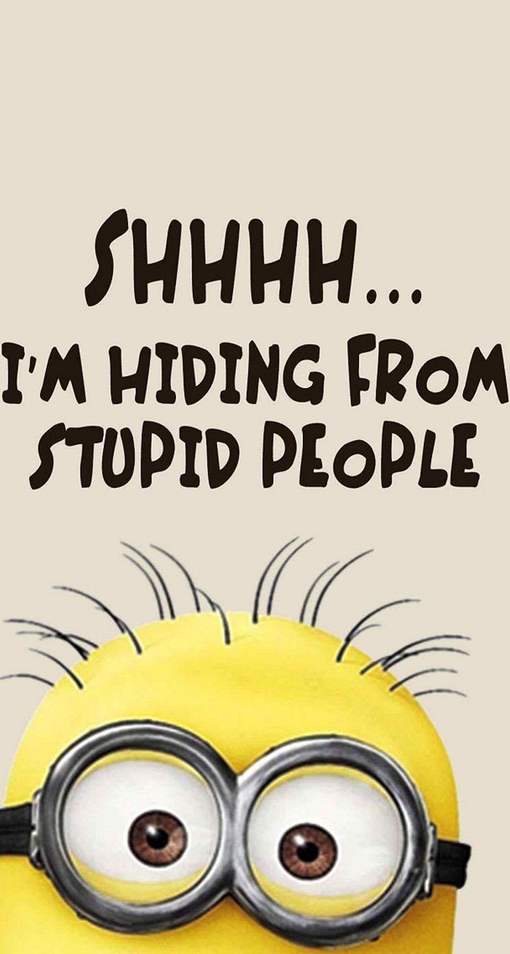 The iPhone Wallpaper Minions stupid people