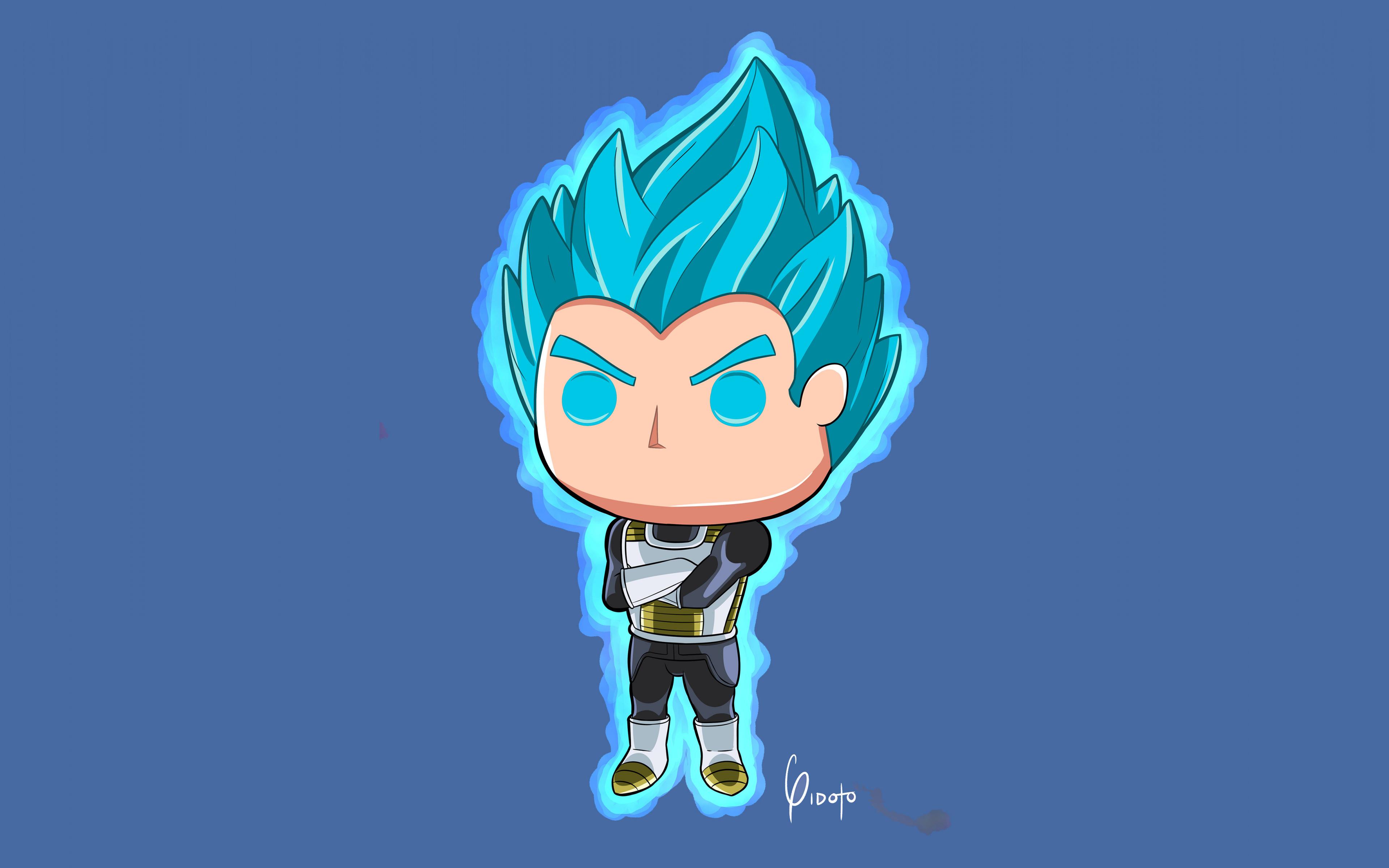 Download 3840x2400 wallpaper anime boy, vegeta, minimal