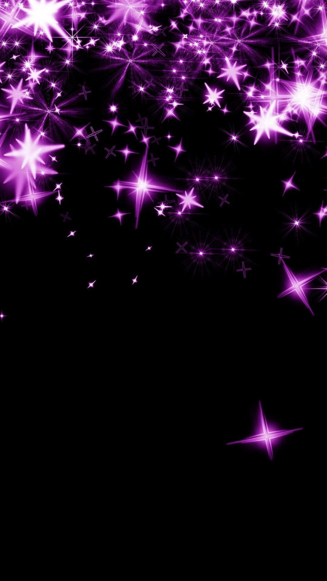 Pink Stars Wallpaper for Mobile background picture