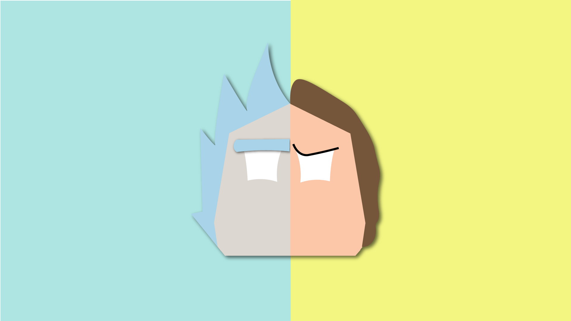 Rick and Morty Minimalist Background (1920x1080)