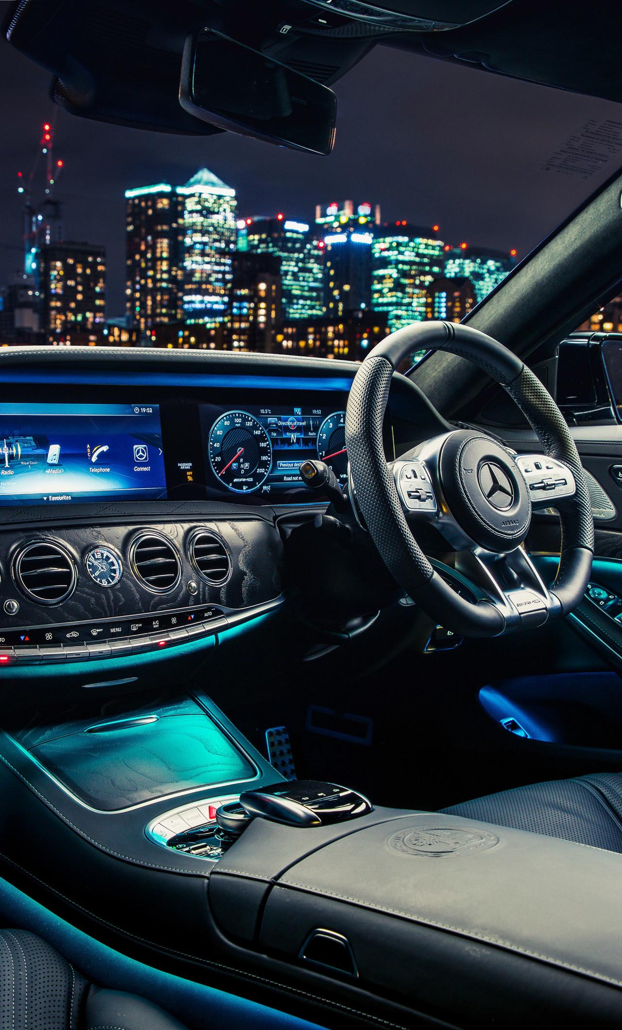 Mercedes AMG S 63 4MATIC Interior iPhone HD 4k