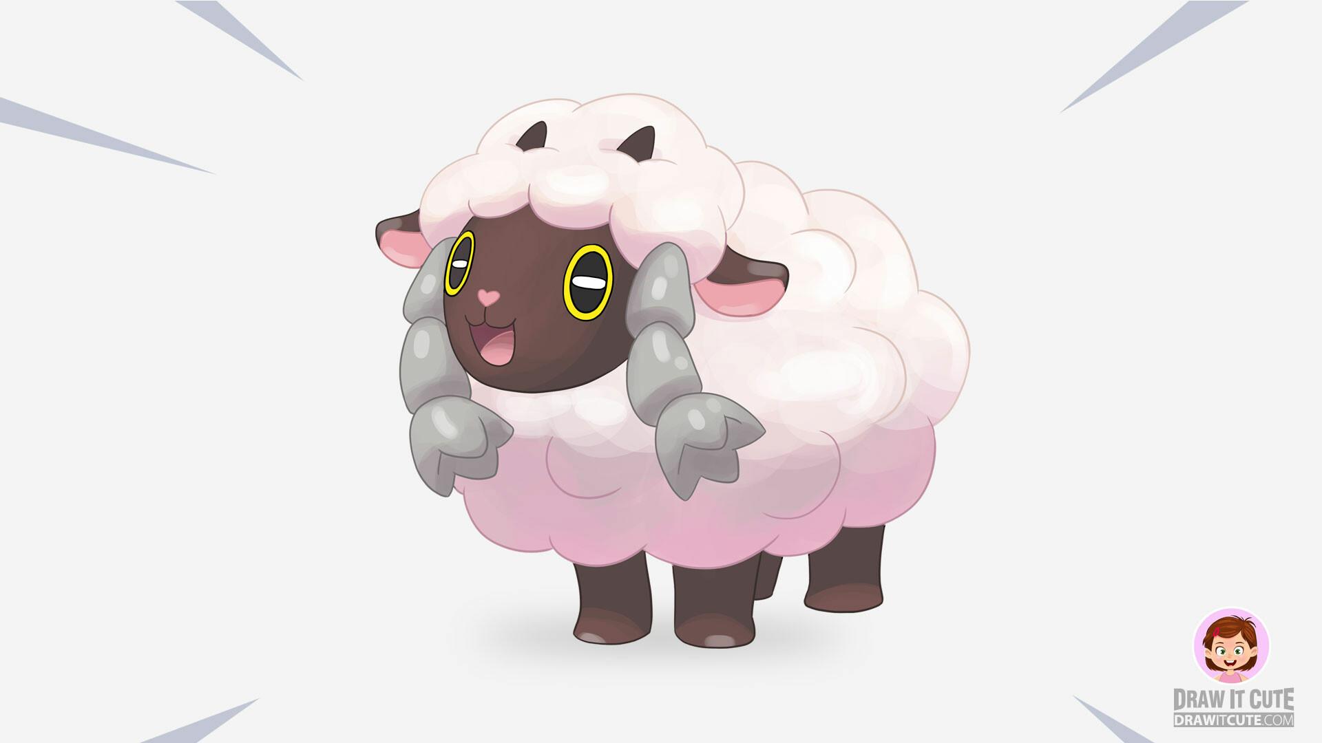 How to draw Wooloo. Pokemon super easy