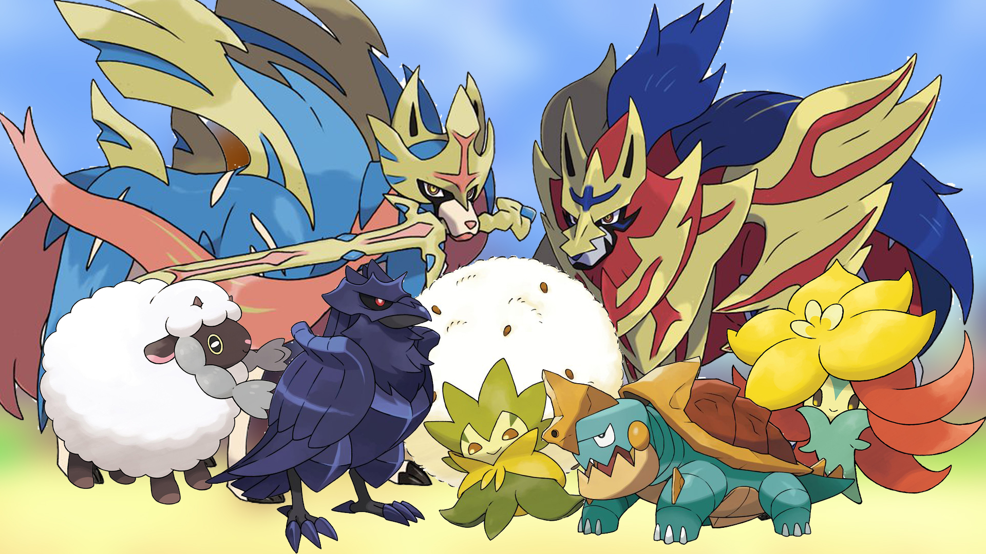 Zacian Zamazenta Pokemon Sword and Shield 4K Wallpaper #3.1391