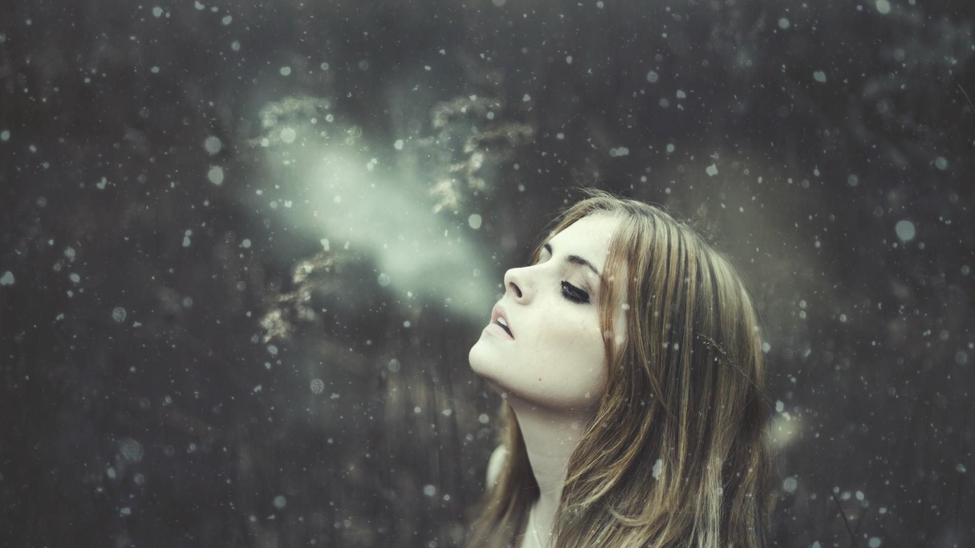 women, winter, snow, smoke, cold, Winter is Coming, faces wallpaper
