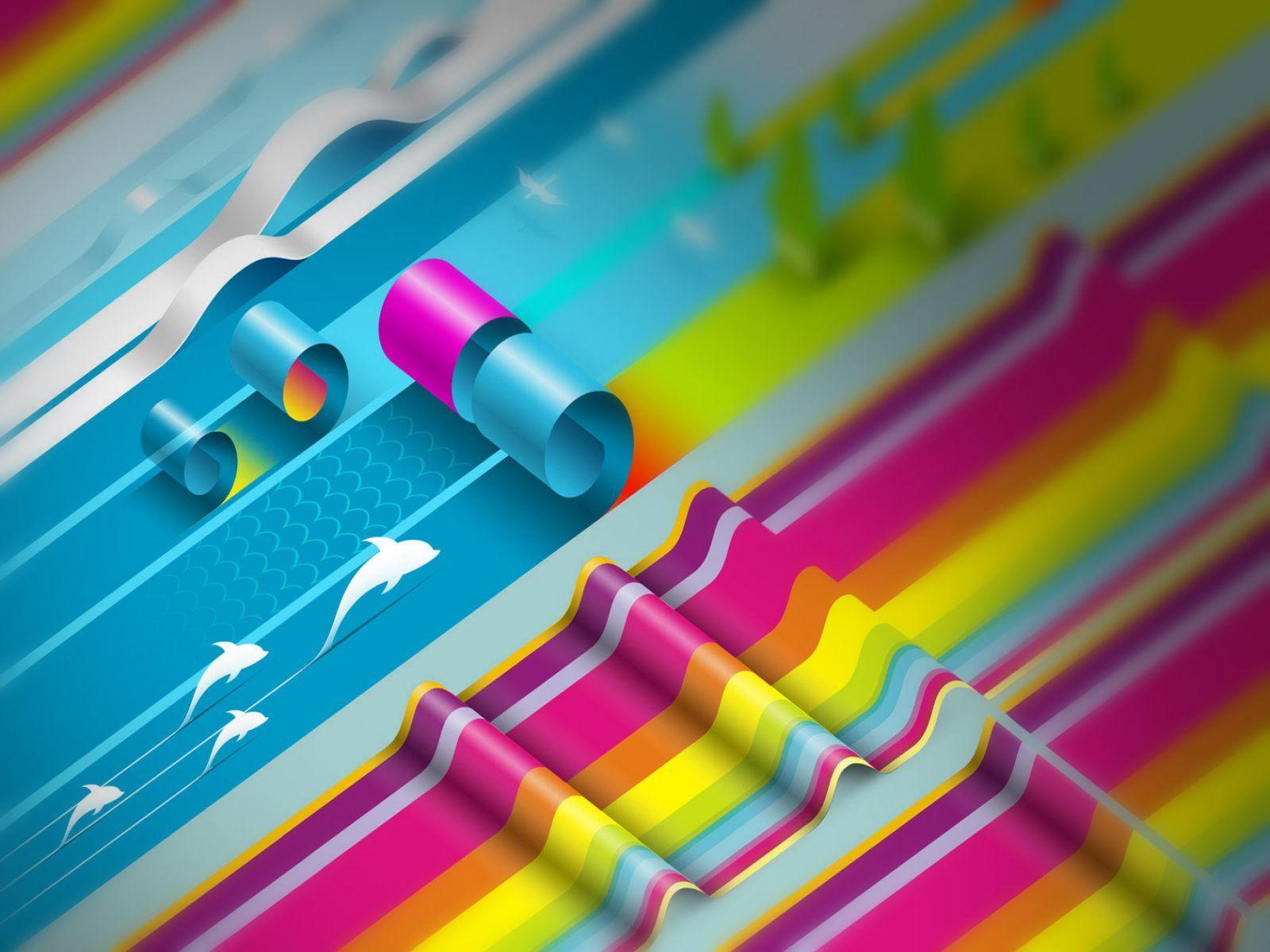 3D Colorful Creative design Wallpaper. , Beautiful