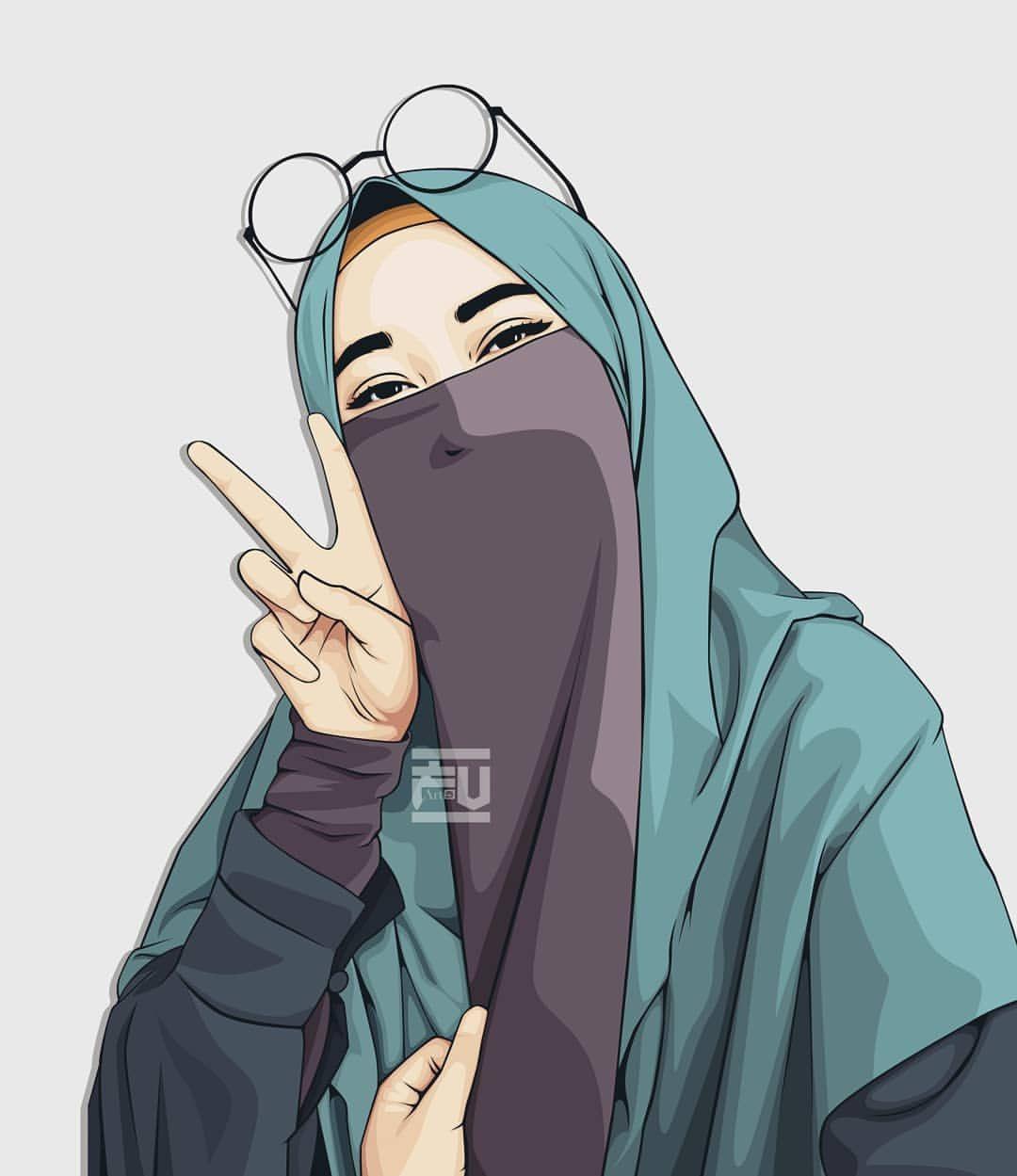 vector #hijab #niqab. Kartun, Gambar, Animasi